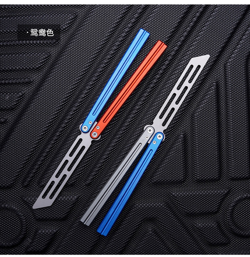 New Butterfly Practice Knife, Butterfly Comb, Aluminum Unsharpened Handle Folding Knife, Outdoor Training Tool, Wholesale