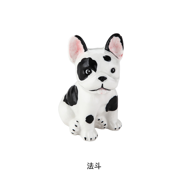 Cerámica lindo de moda mascota hecha a mano muñeca juguete Shiba Inu gato perro modelo decoración regalo al por mayor