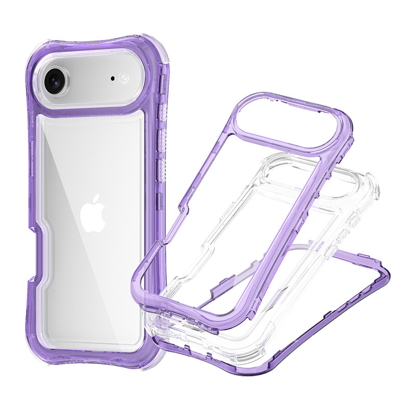 新款适用苹果17pro max三合一手机壳透明iphone17 Air气囊TPU+PC|undefined
