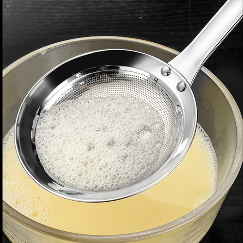 Oil grid 304 stainless steel soy milk foam oil residue filter screen ultra-fine kitchen household slag filter small colander
