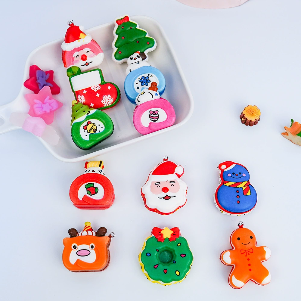 Пересечение границы горячее Рождество ПУ медленный отскок декомпрессии Рождественская елка Старик Снеговик маленькая игрушка брелок оптовая продажа с фабрики