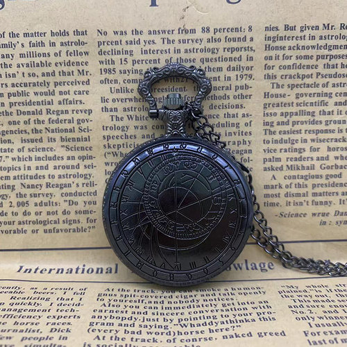 Boshi Ya Large Retro Engraved Roman Numeral Compass Survey Pattern Classic Flip Cover Quartz Watch Wholesale