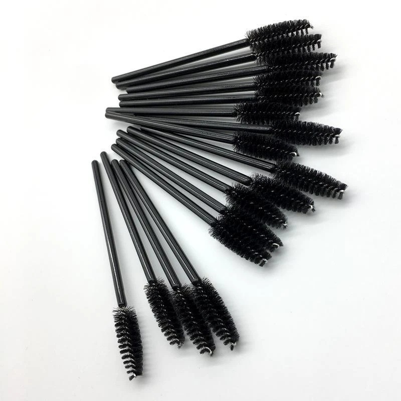 50 cepillo de pestañas cepillo de cejas cepillo de maquillaje injerto cepillo de pestañas espiral desechable