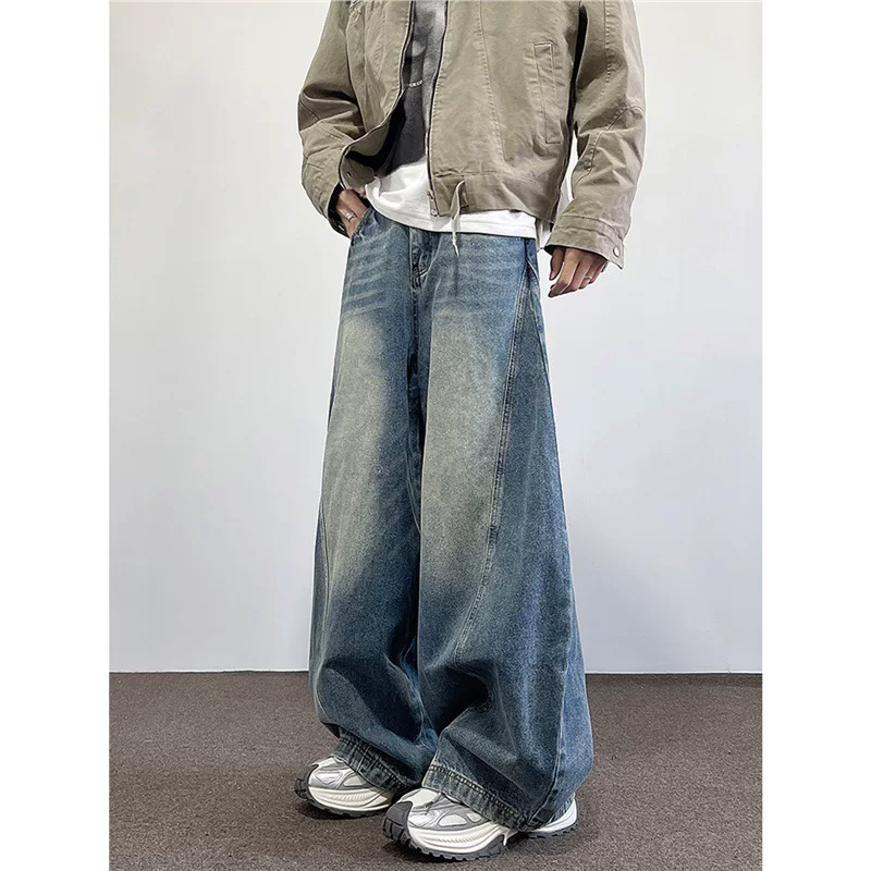 Джинсы, брюки для отдыха, американский стиль, oversize