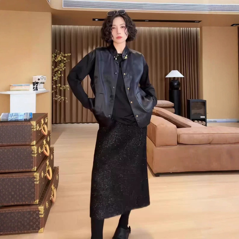 【Yueyue doesn't eat fish】European and Korean style shimmer elastic waist slimming long skirt - 1B76 【Yueyue doesn't eat fish】European and Korean style shimmer elastic waist slimming long skirt - 1B76