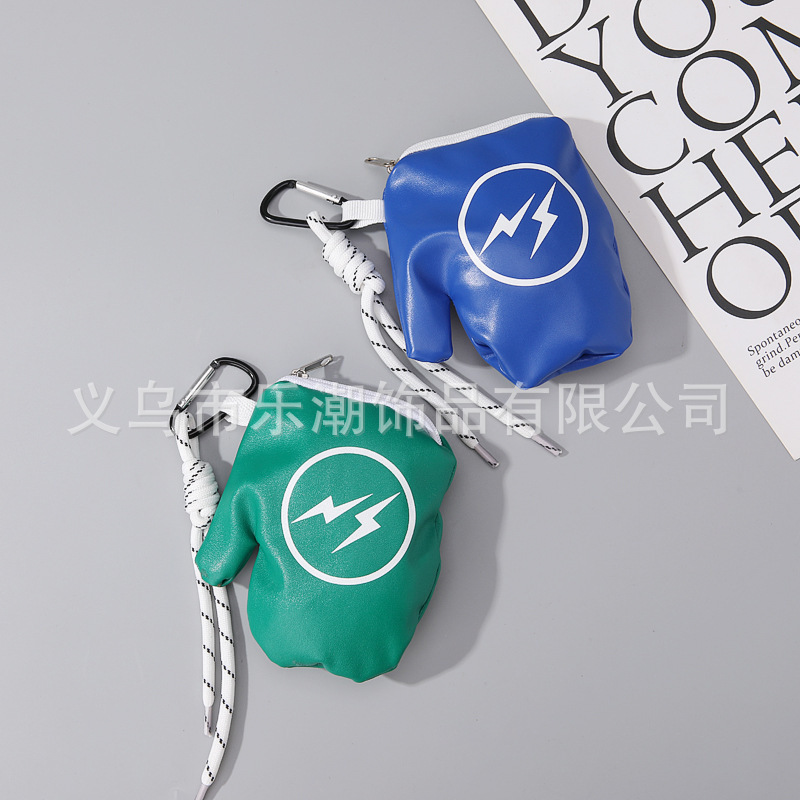 Niche Design Boxing Gloves Bag Headset Coin Purse Key Women's Bag Coin Storage Small Hanging Bag Men's Crossbody Trendy