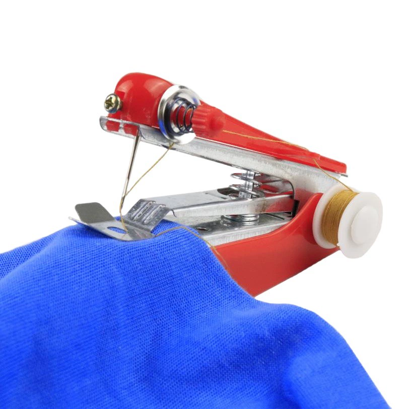 Мини-портативная ручная швейная машина для домашнего использования, ручная карманная небольшая швейная машина для путешествий на открытом воздухе.