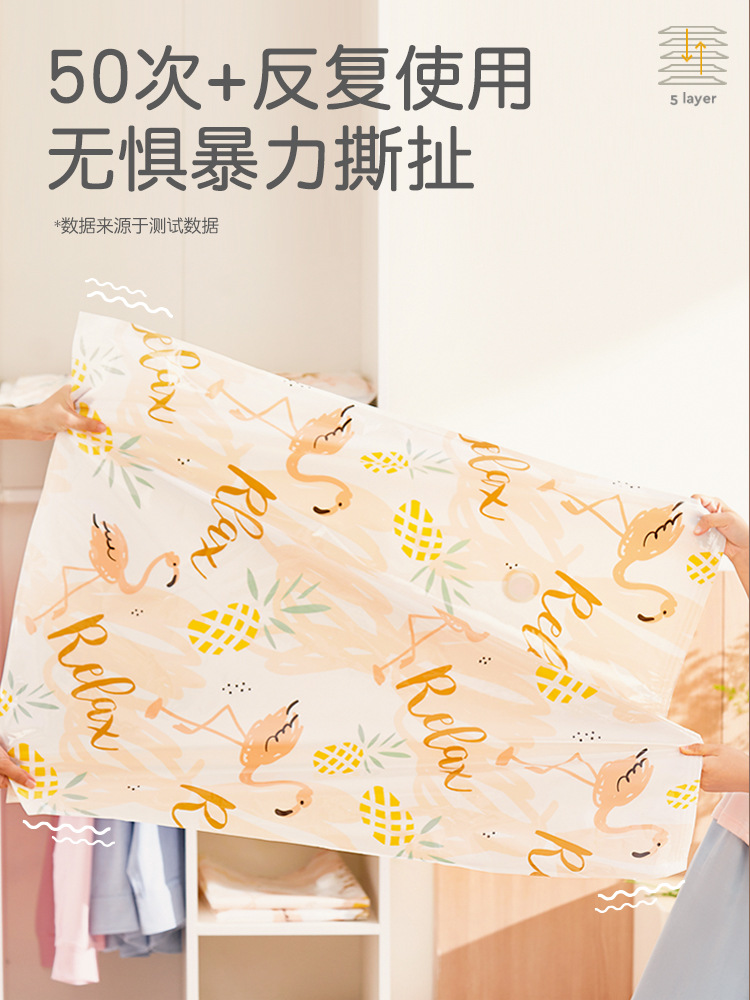 A5L抽真空壓縮收納袋衣服家用衣物裝被子羽絨服電動真空氣帶專用