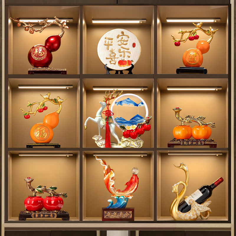 Wine Cabinet, Living Room, Home Decoration Ornaments, High-End Office Resin Crafts, Housewarming Gifts, Money Tree