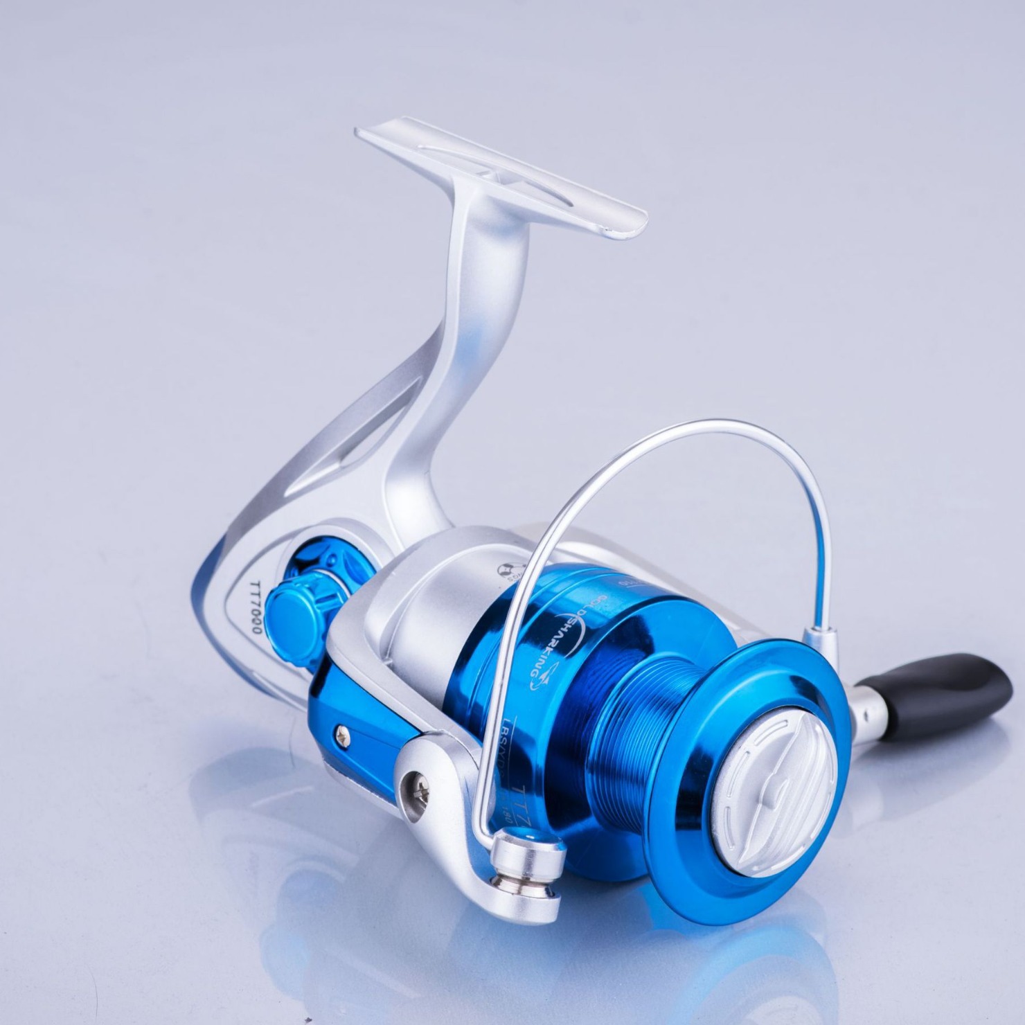 Golden Shark King TT tipo azul 1000-7000 cabeza de plástico rueda giratoria Carrete de pesca Rock Rod rueda de mar rueda de polo carrete de pesca artes de pesca