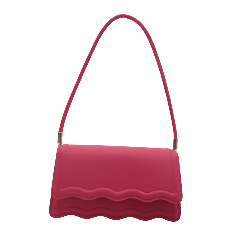 Bolso de hombro retro 2024 primavera y verano nuevo color caramelo estilo estilo estilo extranjero literatura y arte minimalista bolso bajo la axila bolso pequeño