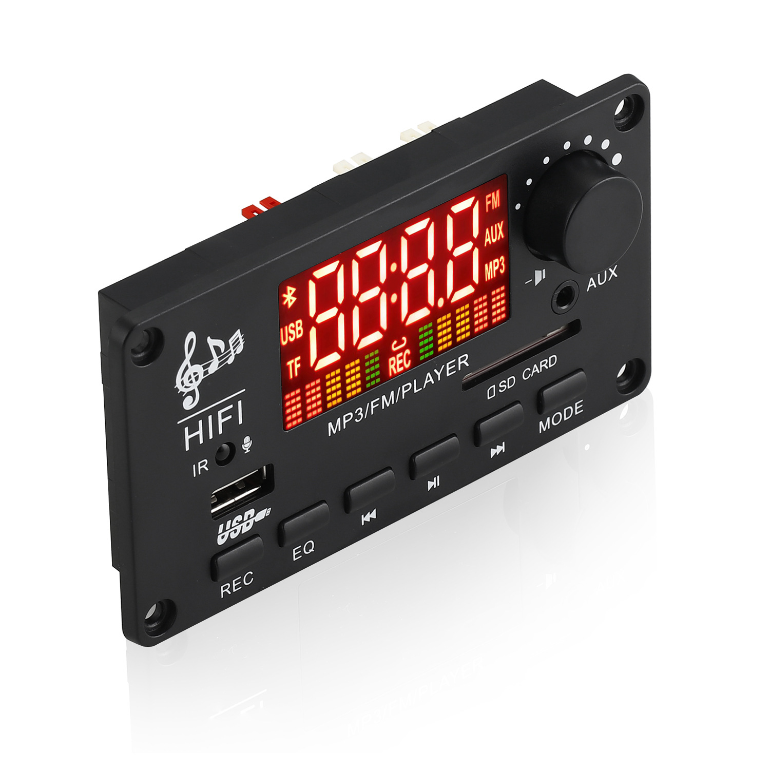 12V with power amplifier 2*50W Bluetooth decoder board color screen with recording call lossless motherboard with Bluetooth JX-Y04