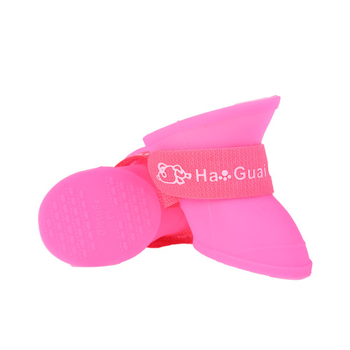 Cross-border pet silicone rain boots, anti-dirty, non-slip, waterproof dog shoes, soft sole foot covers, small dog and cat teddy rain boots