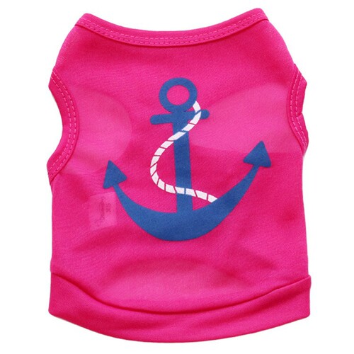 Pet Clothes Dog Clothing Polyester Blue Print Anchor Pet Vest Wholesale Spring and Summer Couple New Style