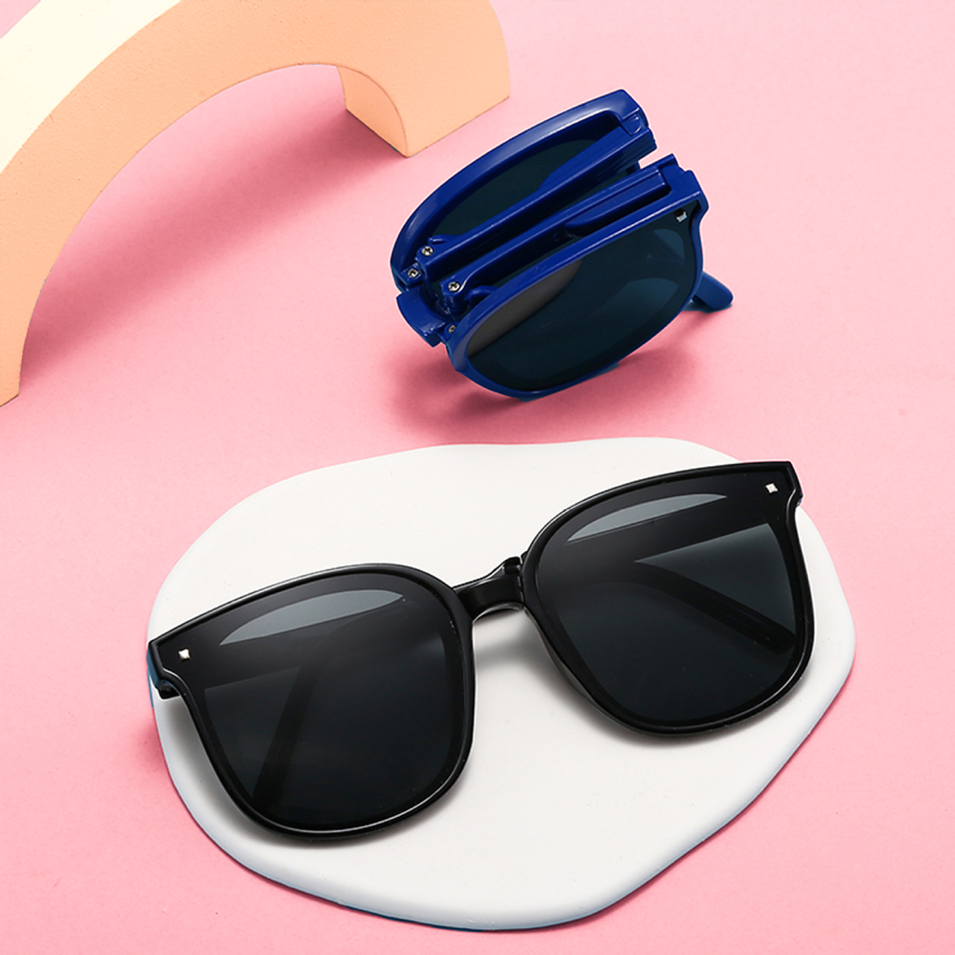Gafas de Sol Plegables para Niños de PC y AC con Protección UV400 para Viajes y Fiestas