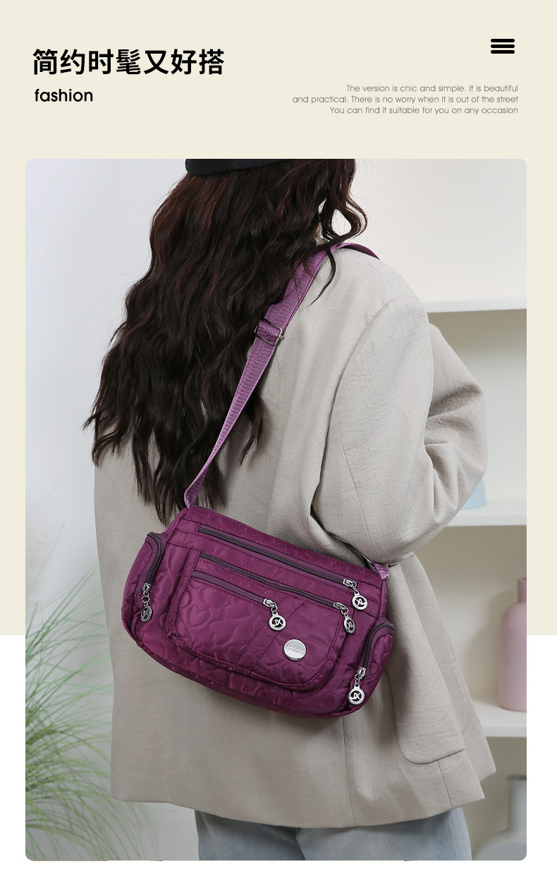 Crossbody bag for women 2025 New style middle-aged women's bag, large capacity single-shoulder mom bag, versatile, casual and fashionable women's bag Item Picture