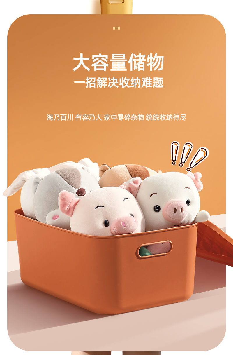玩具衣服收纳箱 家用塑料收纳整理箱 ins大号彩色收纳盒 桌面收纳盒.jpg