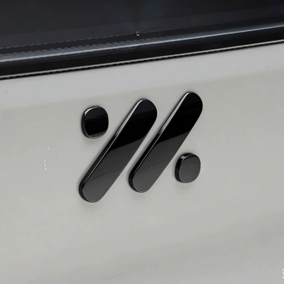 Car logo – emblem decorative stickers - matte-black-cover-version-rear-label