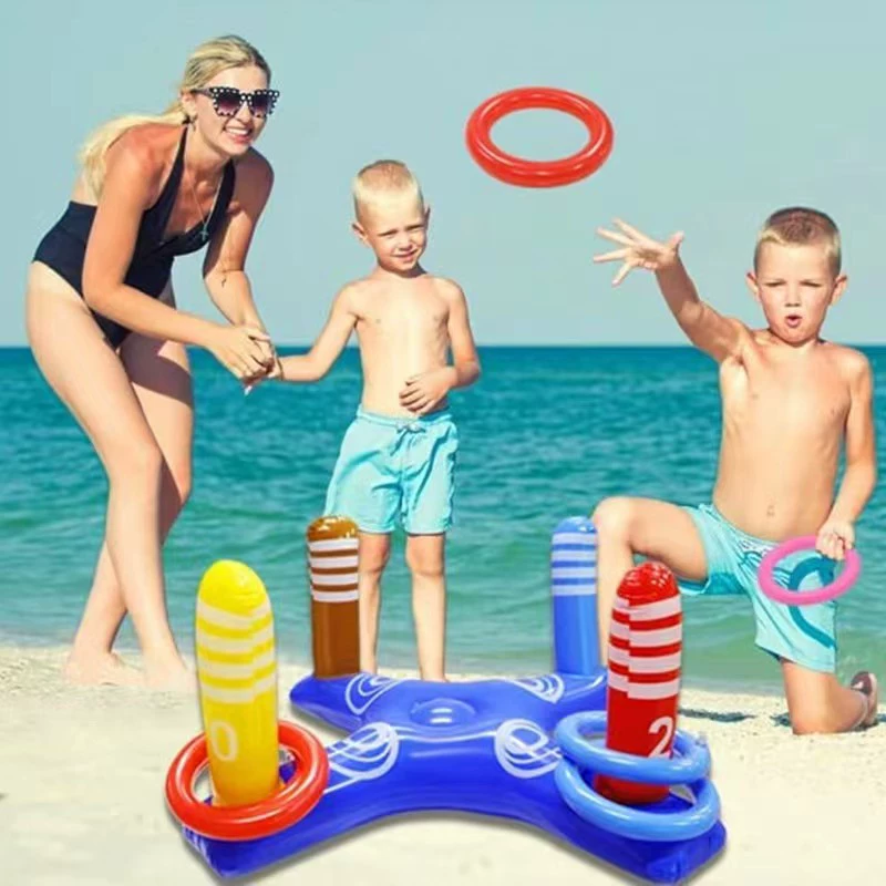  inflatable travel rings, toy, interactive action game, for children and parents