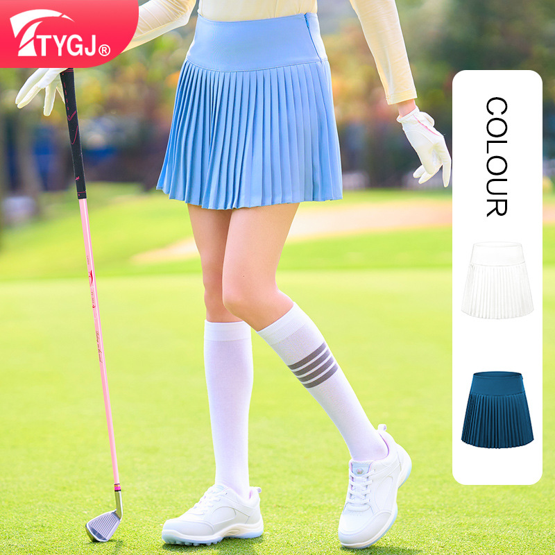 Golf Skirt Skirt Pleated Skirt High Waist Quick-drying Skirt GOLF Sports Anti-glare Short Pants Skirt Women