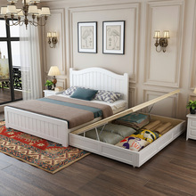 实木床1.5米推拉储物床抽拉床双人榻榻米床儿童拖床子母床带抽屉