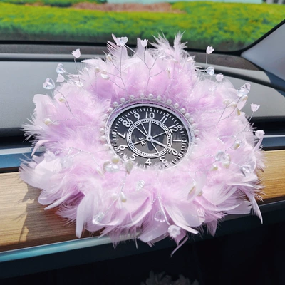 Anti-slip mat Car Instrument Desk Mat Mao - lily-of-the-valley-feather-non-slip-mat-purple