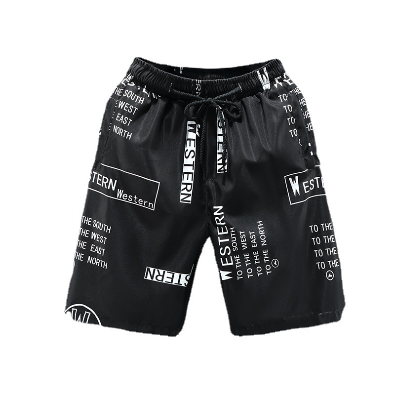 Short d'été en soie glacée pour hommes, pantalon décontracté à séchage rapide, Capris polyvalent à la maison, vêtements d'extérieur décontractés, vêtements de plage à la mode_voghion.com