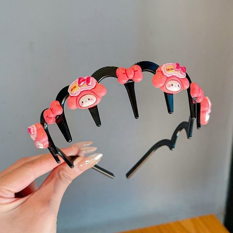 Caricatura para niños con dientes de cabello para niñas cabello roto y ordenado artefacto encantador no dañando cabello de sujeción de cabello antideslizante