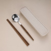 Handheld tableware stainless steel, set, chopsticks, new collection, 3 piece set