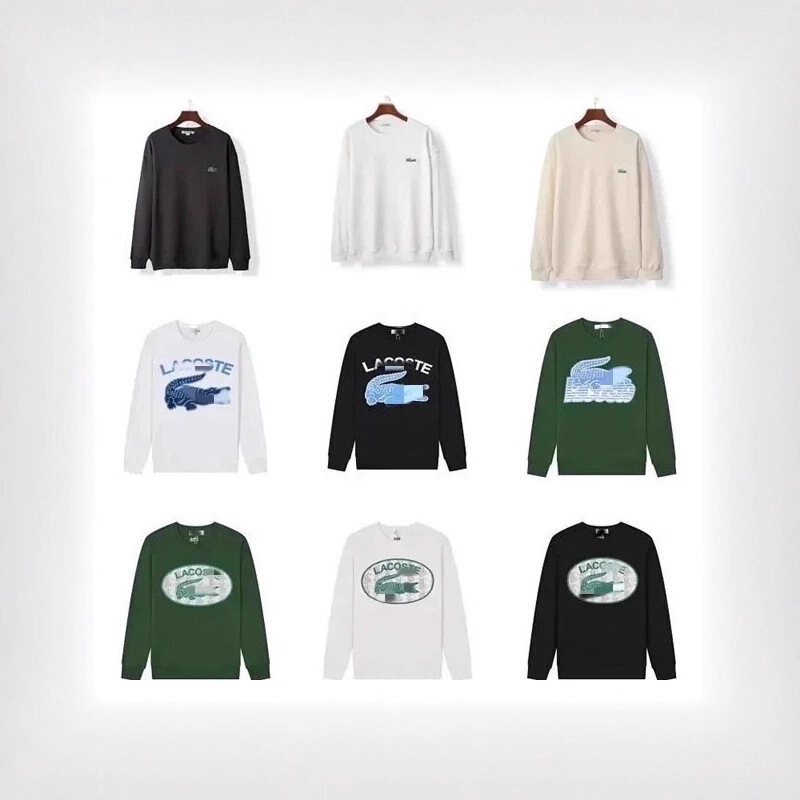 Cross-Border Authentic Crocodile Logo 2025 Men's Long-Sleeve Crew Neck Sweatshirt Autumn and Winter Printed Casual Loose Base Shirt Top