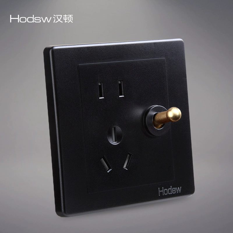 Черный ретро переключатель ключ, настенная световая панель, antique power supply