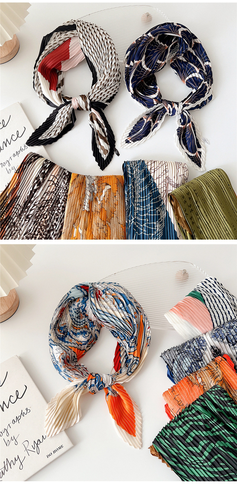 60g Weight Silk Scarf Classification Outdoor, Travel Occasion Polyester Material Printing Pattern Spring&Summer Season Women's Gender Printing Design Elegant Style Women's Elegant Printing Polyester Printing Silk Scarf 1
