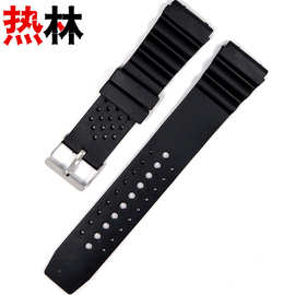 适用于卡西G-SHOCK 18 20 22mm通用平口 塑胶PVC手表带
