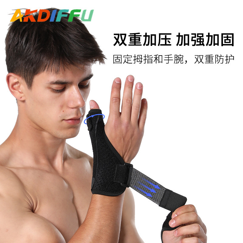 Protección ajustable de dedo pulgar protección manga muñeca conjunta placa de acero soporte anti-Esguince deportes Palma protección fabricante
