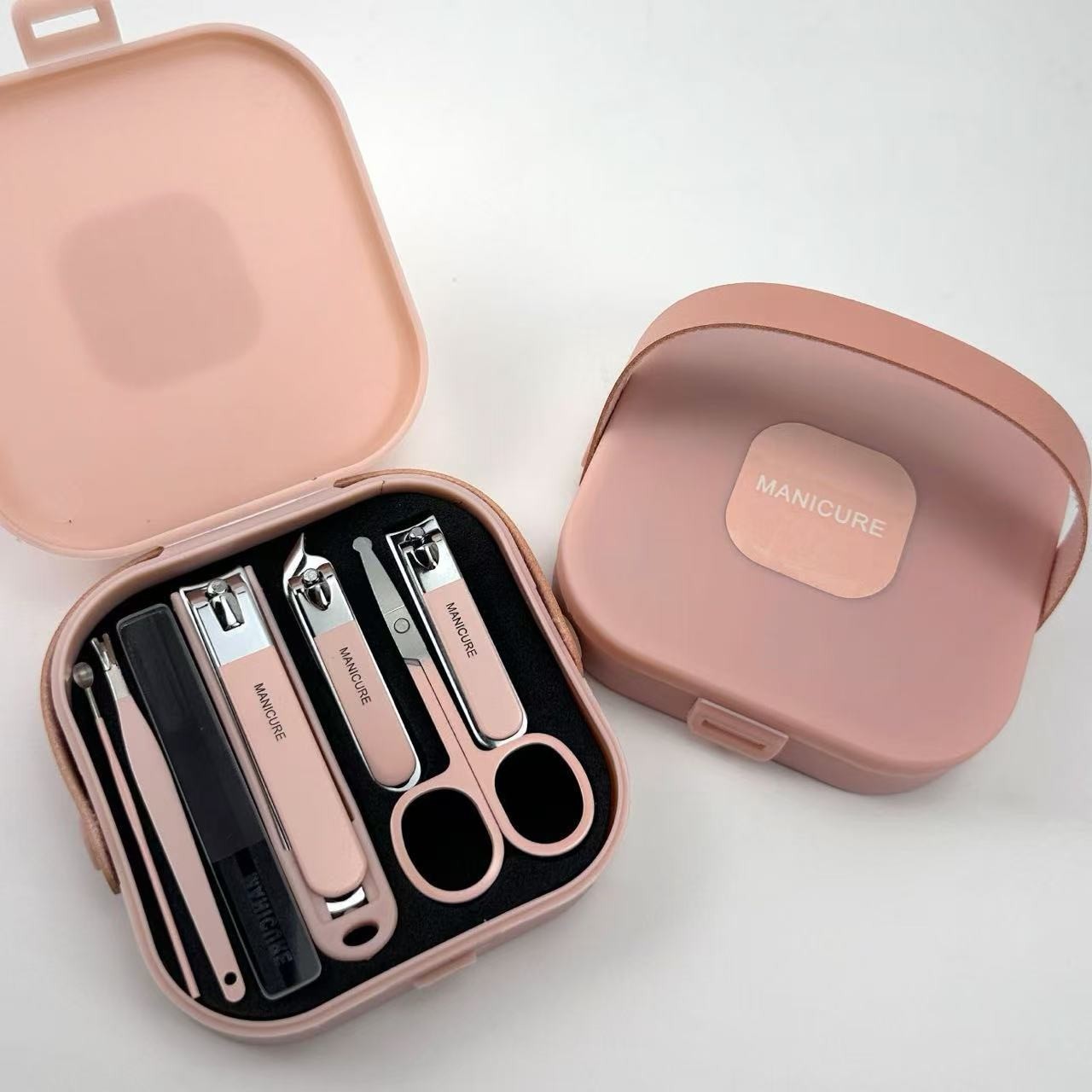Pink 7-piece set-high-looking and anti-splash