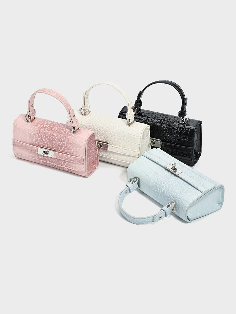 One-Shoulder Bag, Crocodile Print, Compact Chic, One-Shoulder Style