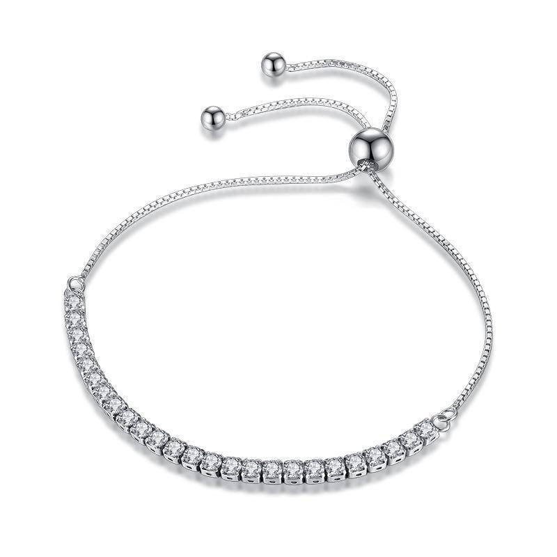 Vera elegant diamond tennis zircon crystal round beads bracelet Korean girls gift jewelry wholesale Vera elegant diamond tennis zircon crystal round beads bracelet Korean girls gift jewelry wholesale