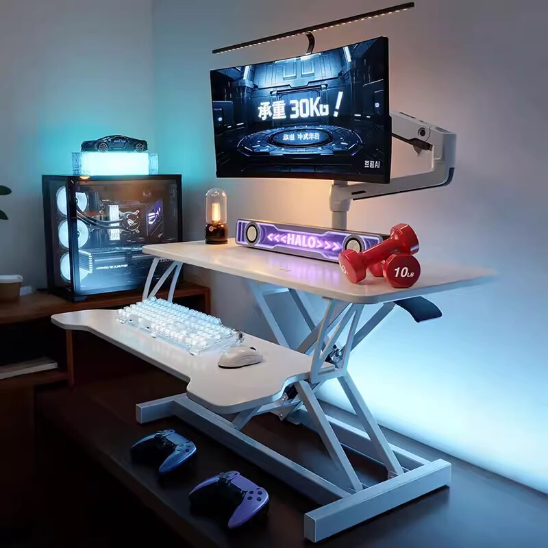 Standing Desk with Adjustable Height, Laptop Desktop Folding Stand, Desktop Computer Desk Riser