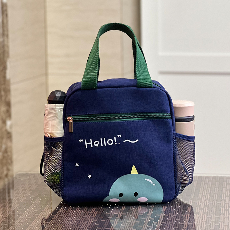 Children's Cartoon Lunch Box Handbag Insulated Lunch Box Bag Lunch Bag Waterproof Canvas Aluminum Foil Student Lunch Bag