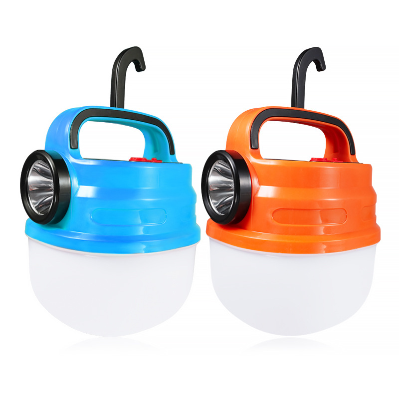 Luz solar multifuncional al aire libre lámpara de campamento de luz brillante lámpara de campamento de larga duración iluminación recargable LED doble fuente de luz