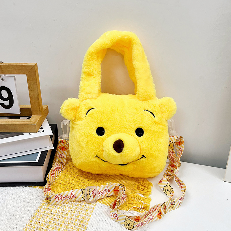 Bolso pequeño lindo para las mujeres 2023 nuevo simple peludo bolso de hombro de dibujos animados estilo coreano chica bolsa de salida portátil