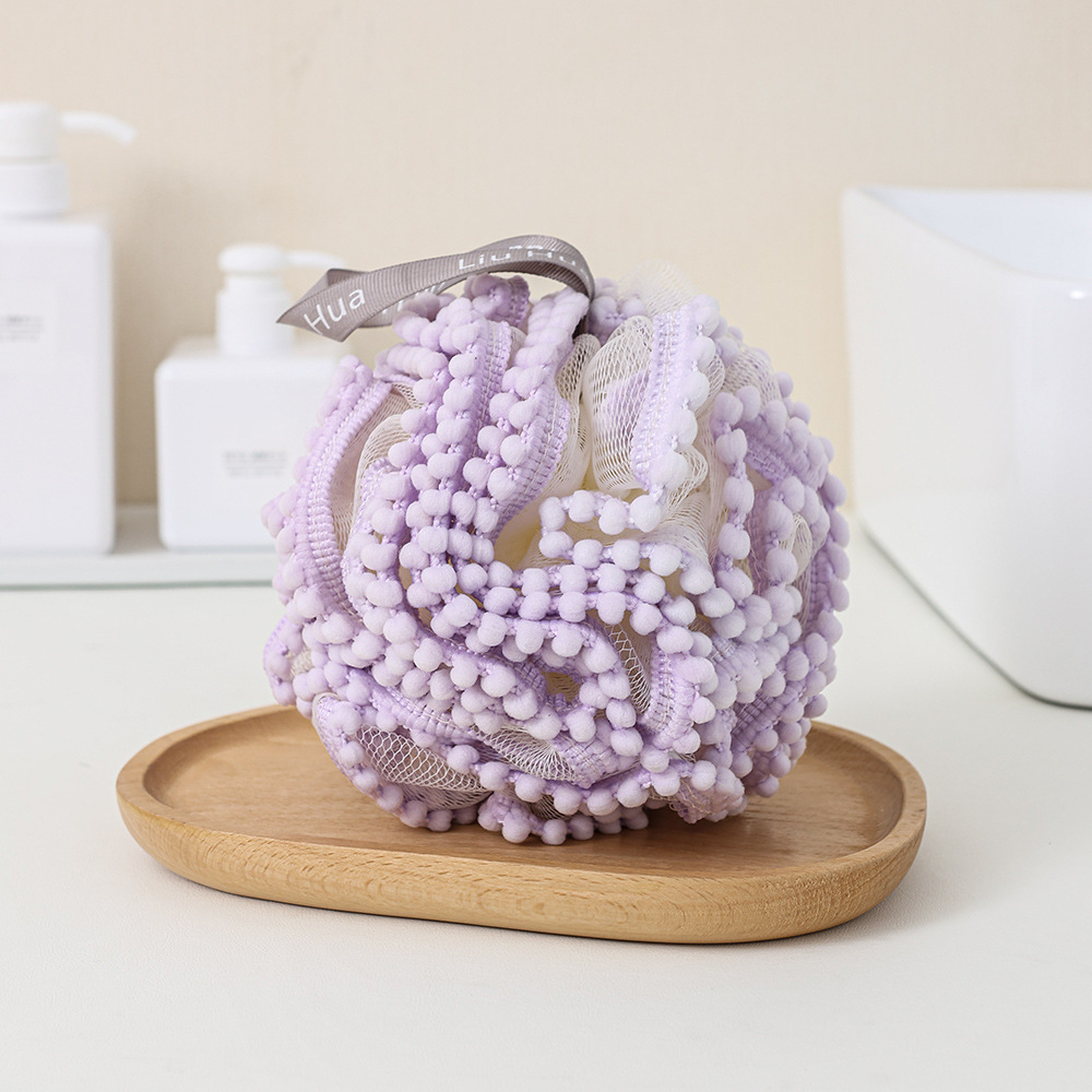 Flor de baño de alta gama bola de baño de perlas de baño grande bola de baño no dispersa bola de flor de baño lindo baño espumoso toalla de baño para mujer