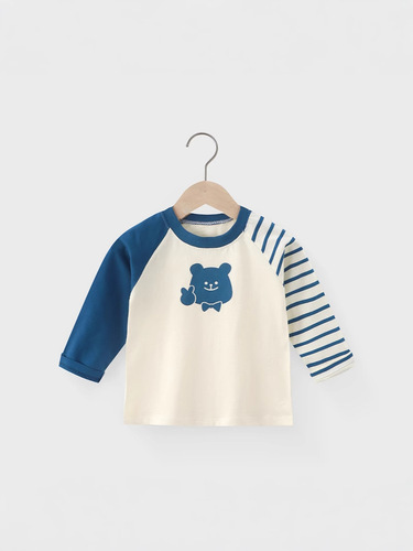 2025 Children's Long-Sleeve T-shirt 100% Cotton Boy Top Base Layer Single Piece Girl Baby A-Grade Pure Cotton Clothing Cartoon Trendy Kids