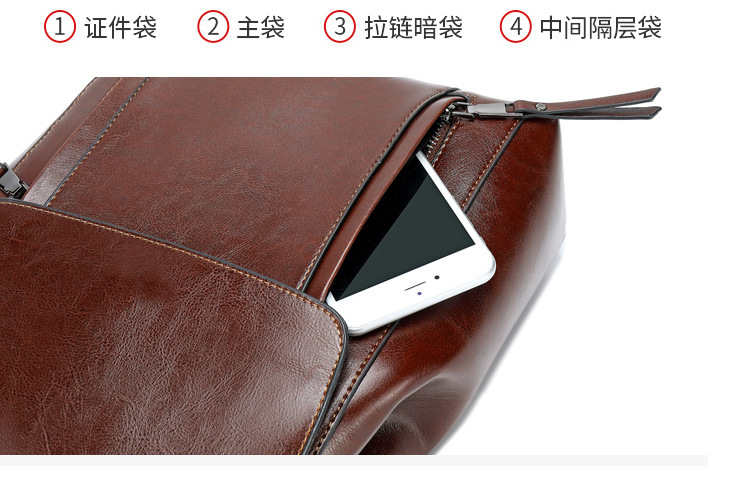 Agent Partnership 2026 New Ladies Backpack Genuine Leather Multi-functional Backpack Guangzhou Wholesale