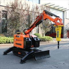 道路清掃、壁解体、レンガ解体、狭い空間での消防解体ロボット、コンパクトな外観