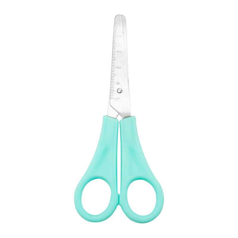Tijeras para niños, herramientas manuales para cortar papel, tijeras de oficina, regla de medición DIY, tijeras pequeñas, venta al por mayor.