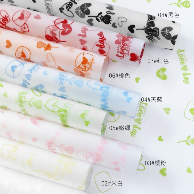 Fábrica de fiestas de flores al por mayor nuevo papel de envoltura de niebla flor flor flor florista paquete de flores caja de regalo