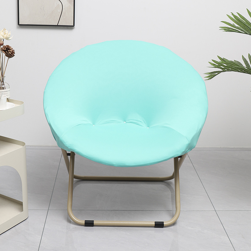 Solid color high elastic milk silk lazy chair cover moon chair cover dormitory chair cover office lunch break chair cover