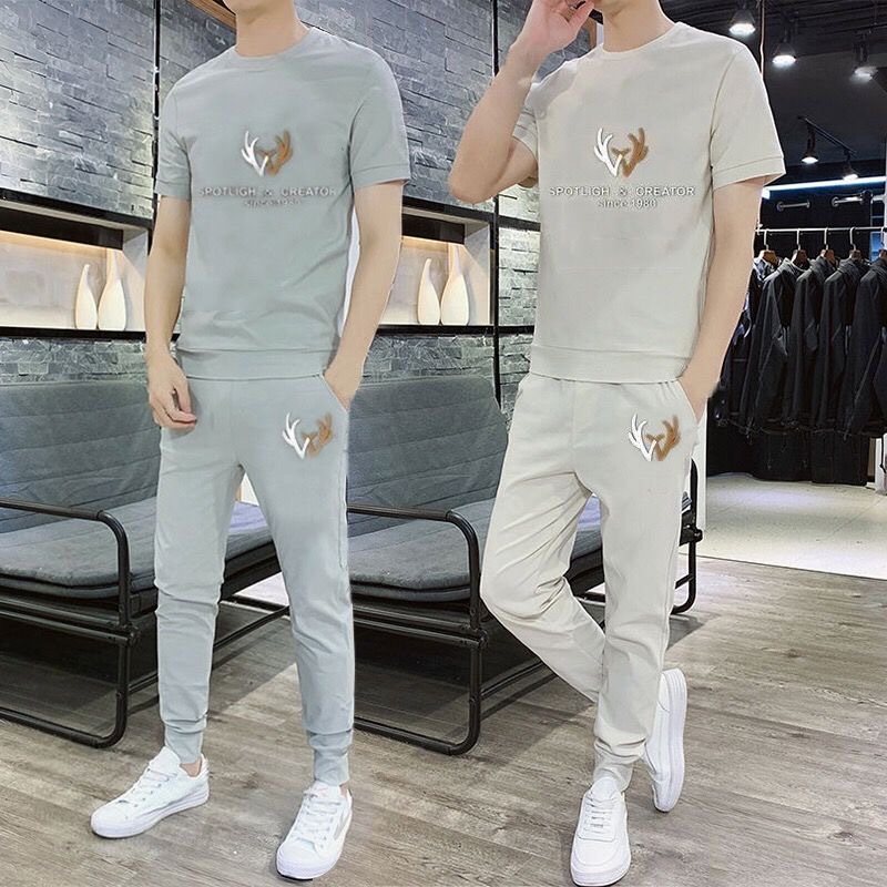 Sports suit men's casual suit autumn and...