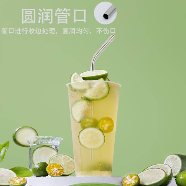 厂家批发304不锈钢吸管 多规格直管 弯管 食品级管